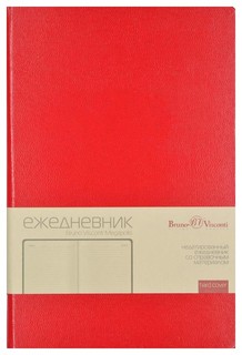 Ежедневник на резинке Альт «Megapolis» А5, Красный