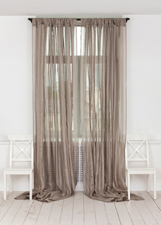 Штора Luxberry Curtain Line серо-бежевый/широкая полоса 250x310 см
