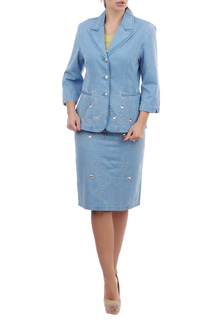 Костюм женский LAFEI-NIER CD3618T-1M голубой 2XL