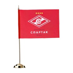 Флажок Ромб 22x15 см на золотой подставке, красный, 22х15 см Spartak