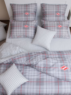 Комплект постельного белья "Верность", красно-белый, 1,5 сп., 2 нав. 50х70 Spartak