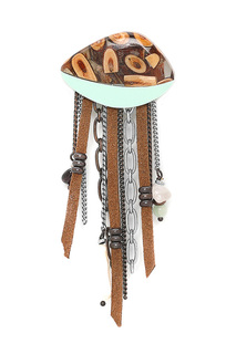 Брошь женская NB20.1-10-23738 коричневая Nature Bijoux