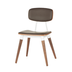 Стул Copine с кожаными сиденьем и спинкой Cosmo