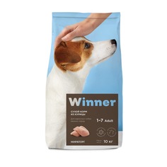 Winner сухой корм для взрослых собак мелких пород с курицей