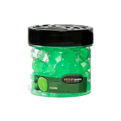 Ароматизатор GEL гелевый жемчужины в пепельницу банка лайм Vexay Aroma VXPRL-6