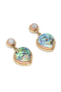 Серьги Selena 20119980 серые/золотистые