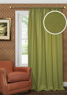 Портьера Eskar 111555186 зеленый 280х140