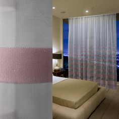 Штора Amore Mio amm356513 белый, розовый 300х270