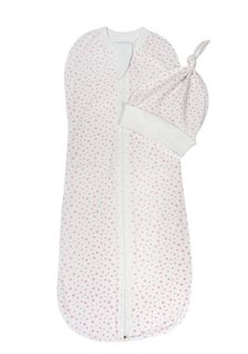 Пеленка-кокон с шапочкой Amarobaby Soft Hugs Звезды розовые, р. 56-68