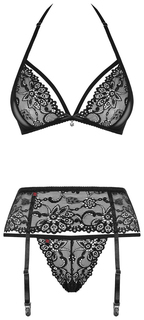 Яркий комплект из цветочного ажура Obsessive