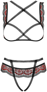 Соблазнительный комплект белья Megies с интимным доступом Obsessive