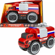 Машинка 1 TOY Т16949 Экстренные службы Грузовик пожарный, 20 см