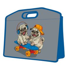 Папка для школьных тетрадей пластиковая арт. 51170/ 12 МОПСЫ Феникс+