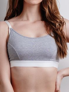 Бюстгальтер-топ послеродовой ФЭСТ, цв. серый; белый XL
