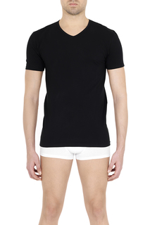 Футболка мужская Pompea T-SHIRT V COTTON черная M