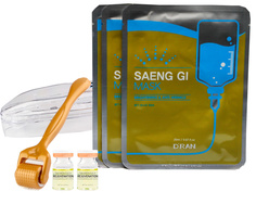Набор Мезороллер Dr.roller 192 0.5 мм+ SALMON DNA REJUVENATION 2 шт.+D` RAN Saeng Gi Mask
