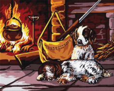 Набор для вышивания Hudema гобелена `Охотники` (20 х 25 см.)