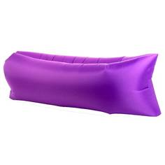 Надувной диван лежак Baziator P0070F с карманом и колышком 240x70 см purple