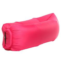 Надувной диван лежак Baziator P0070P с карманом и колышком 240x70 см pink