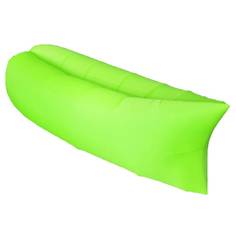 Надувной диван лежак Baziator P0070G с карманом и колышком 240x70 см green