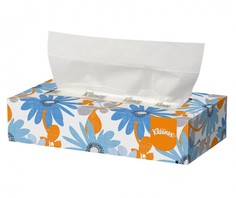 Бумажные салфетки для лица Kleenex в коробке 2 слоя 21х21 см 100 шт Kimberly Clark