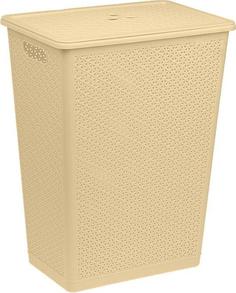 Корзина для белья BranQ Nature 48 л 427х295х562 мм цвета слоновая кость