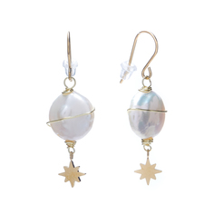 Серьги Moon Paris Ikita звезды MIK-20.03-074 золотистые