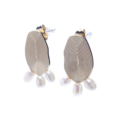 Серьги Moon Paris Ikita диск MIK-20.03-078 золотистые