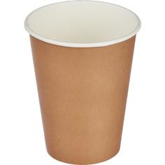 Стакан одноразовый Стандарт бумажный коричневый 300 мл 50 штук в упаковке Malungma