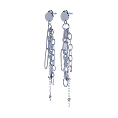 Серьги Moon Paris Ikita подвески цепи MIK-20.03-065 серебристые