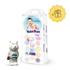 Подгузники-трусики YokoSun XL 12-20 кг 38 шт Игрушка для ванной котик Йоко в подарок