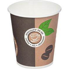 Стакан одноразовый Coffee-to-Go бумажный разноцветный 200 мл 50 штук в упаковке Malungma