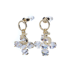 Серьги Moon Paris кристаллы Mo-20.02-059 золотистые