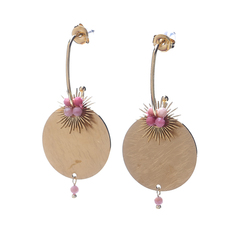 Серьги Moon Paris Ikita диск MIK-20.03-070 золотистые