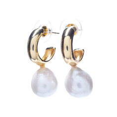 Серьги Moon Paris полукольца Mo-20.02-068 золотистые