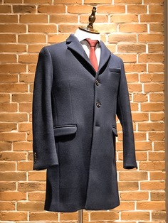 Пальто мужское ALESSANDRO DELL`ACQUA AD1304 / J0004 синее 48 IT