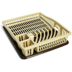 Настольная сушилка для посуды с поддоном Home Comfort, цвет слоновая кость