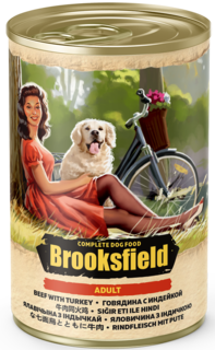 Консервированный корм BROOKSFIELD Adult Dog для собак Говядина с Индейкой и рисом 400г