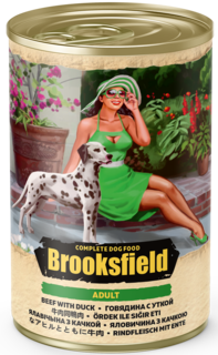 Консервированный корм BROOKSFIELD Adult Dog для собак Говядина с Уткой и рисом 400г