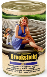 Консервированный корм BROOKSFIELD Adult Dog для собак Говядина с Ягненком и рисом 400г