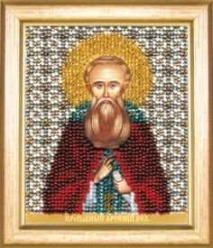 Набор для вышивания бисером Чарівна Мить Икона преподобный Арсений Великий Б-1179 9*11см