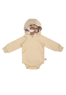 Боди с капюшоном Сонный гномик Роар бежевый, р. 62