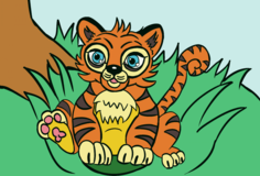 Картина по номерам Color KIT Тигр UE010