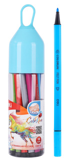 Фломастеры Deli EC10516 ColoRun трехгранные 18цв.