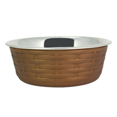 Миска для животных FOXIE Woven Fusion Bowl металлическая 1,6л