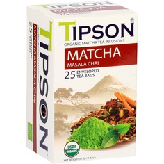 Чай Tipson "Матча с масала", 25 пакетиков
