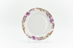 Тарелка столовая 24 см Дулево Гладкий край Прованс бортовой фарфор