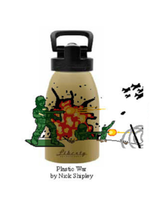 Liberty фляга Kids Plastic War by Nick Shipley / 473 мл. / песочная / коробка / Liberty