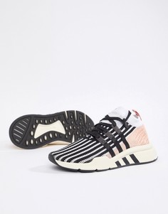 Черно-розовые кроссовки adidas Originals Eqt Support Mid Adv-Черный