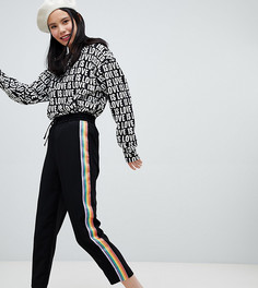 Джоггеры в полоску Monki-Черный